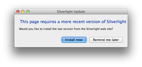 Silverlight 4.0 download mac