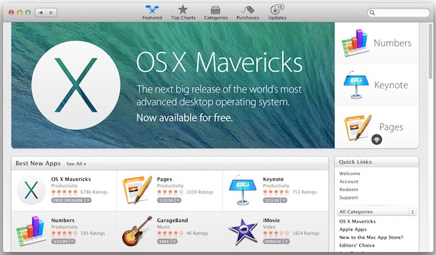Download mac os x mavericks app store windows 10